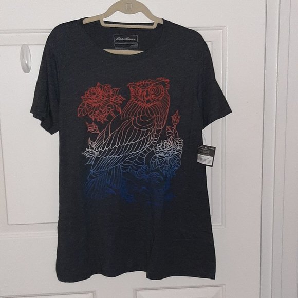 Eddie Bauer Tops - 💰3 for $30 💰 Women's Eddie Bauer Red, White, & Blue Owl T-shirt